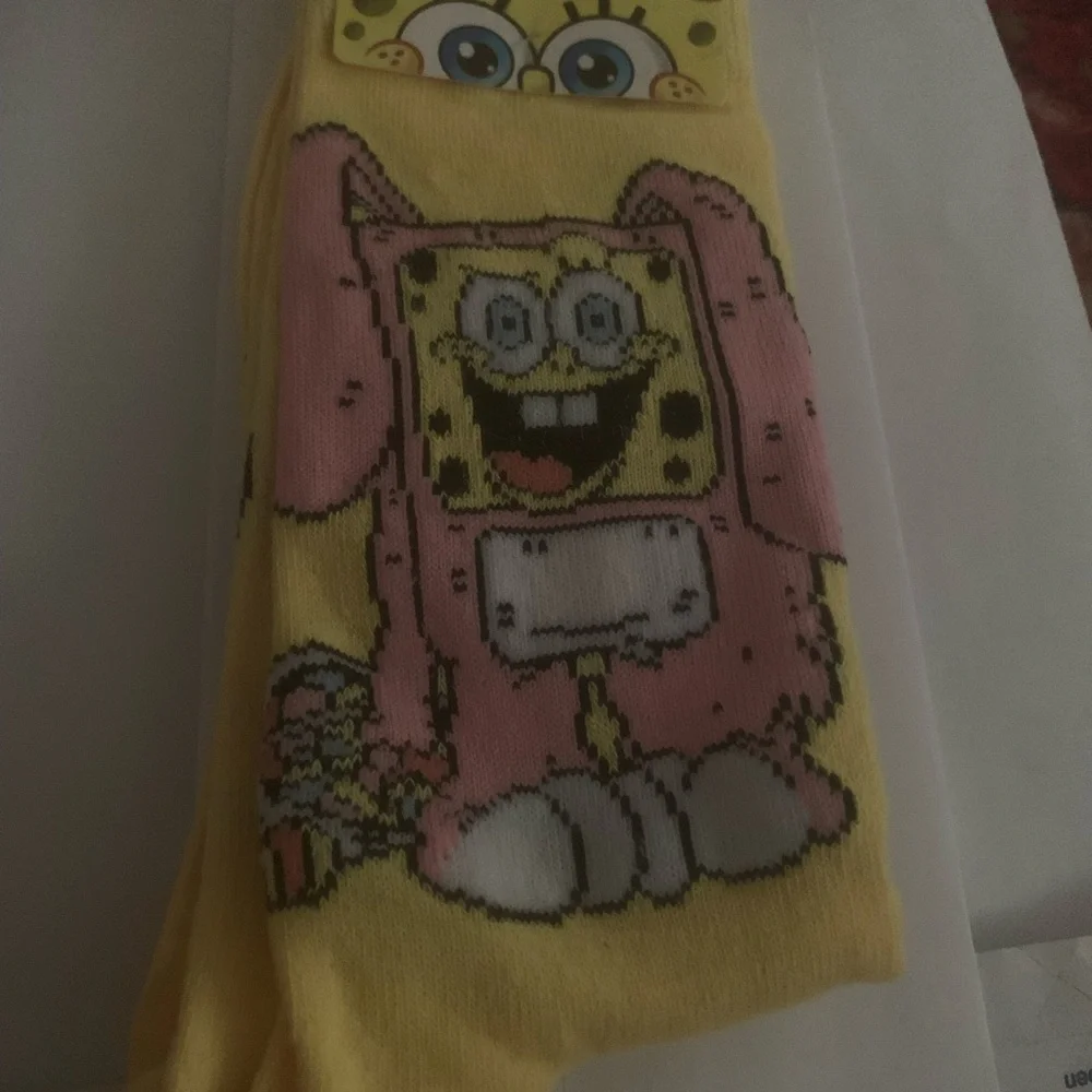 SpongeBob SquarePants Yellow and Pink Kids Socks